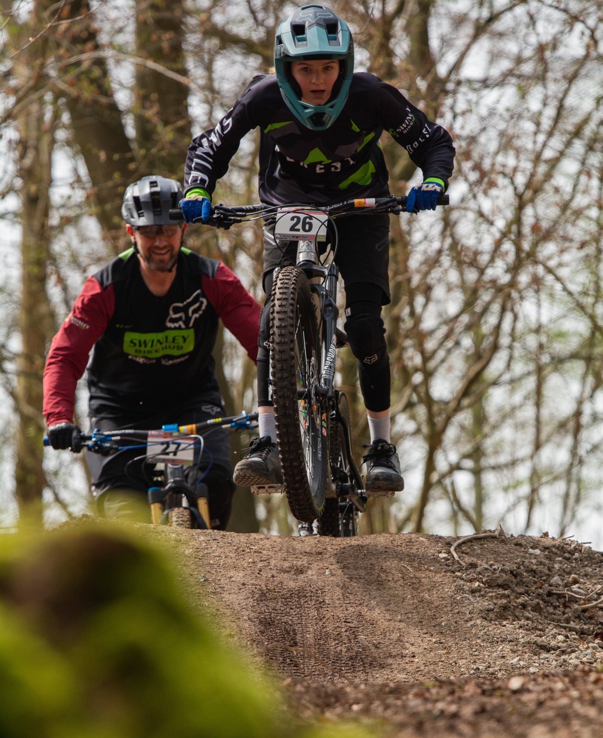 Girl mountain biking online